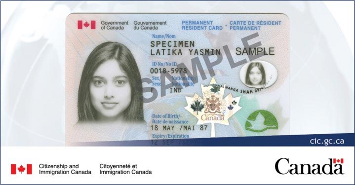 Permanent Residence Card Sample