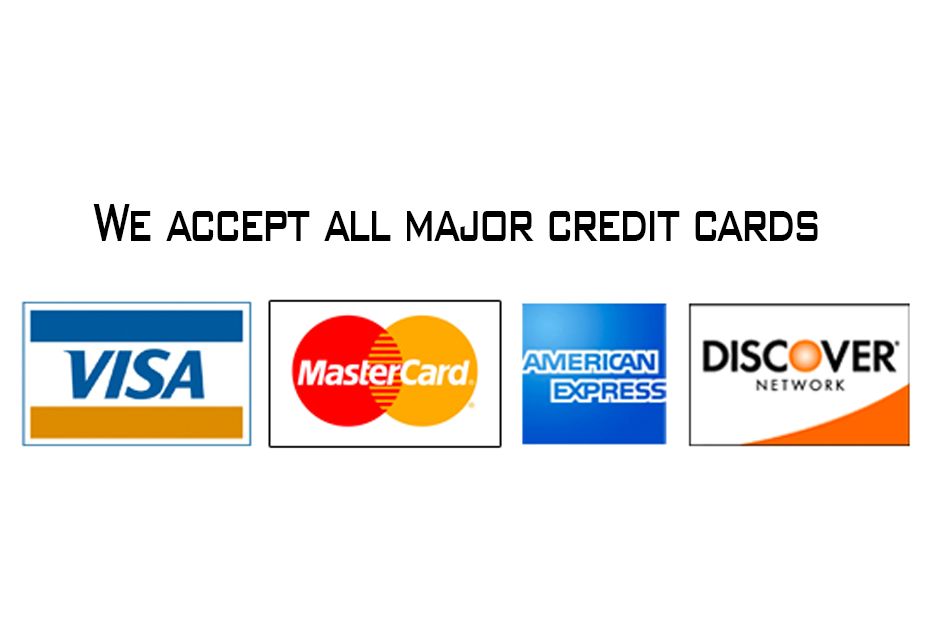 We accept all major credit cards